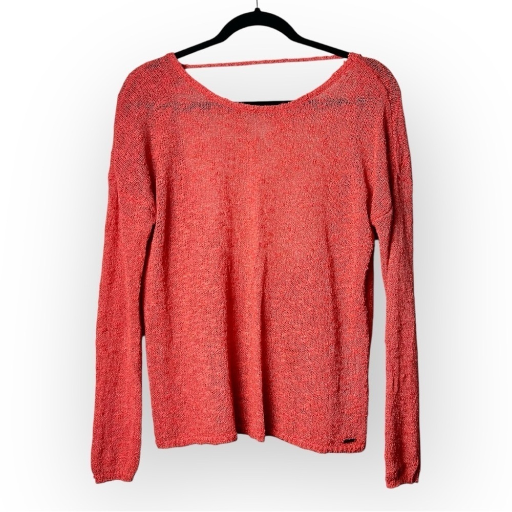 Garage Coral Open Back Sweater XS